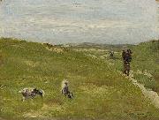 Max Liebermann, Meadow with farmer and grazing goats